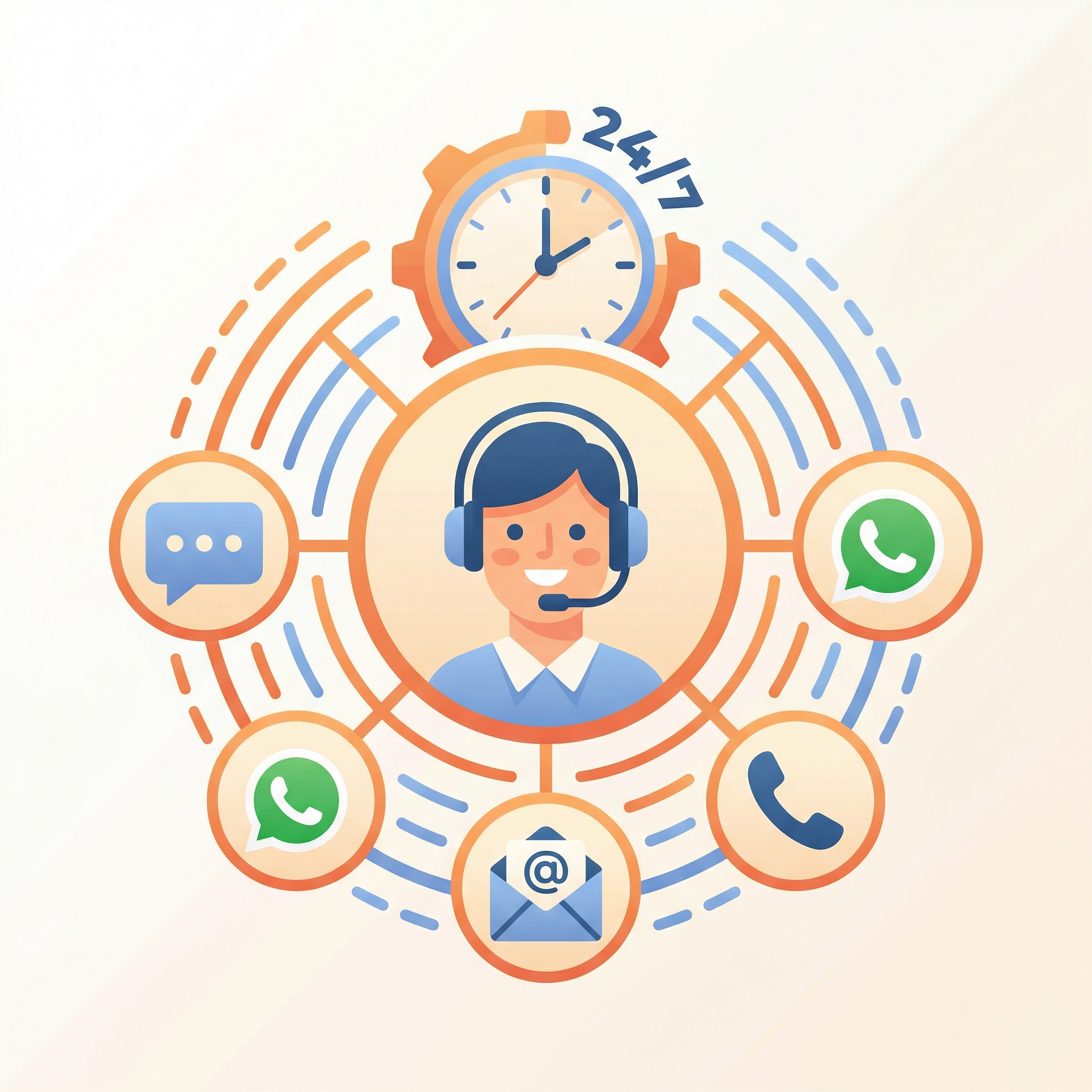 客户支持服务图标